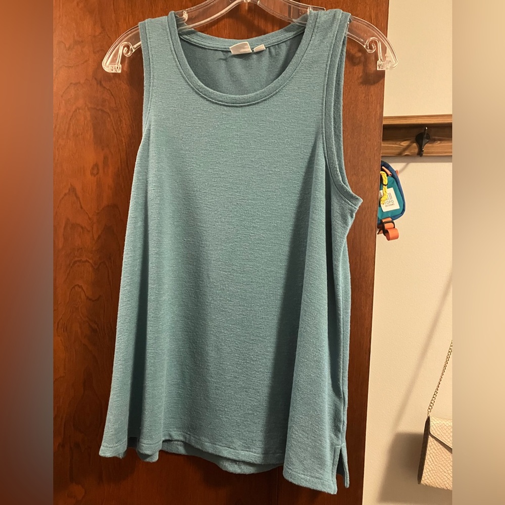 GAP Green Sleeveless Relaxed Tank Top